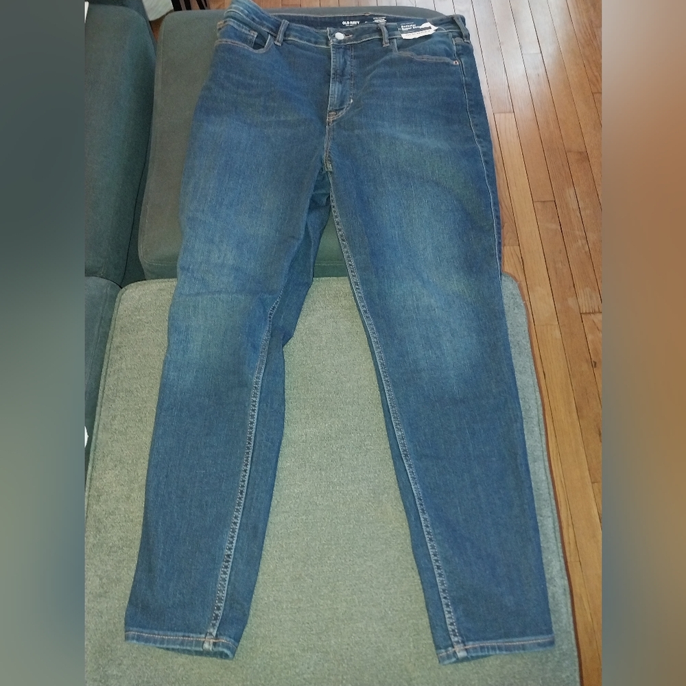 Old Navy NWT Size 16 Rockstar Skinny Blue Denim Jeans